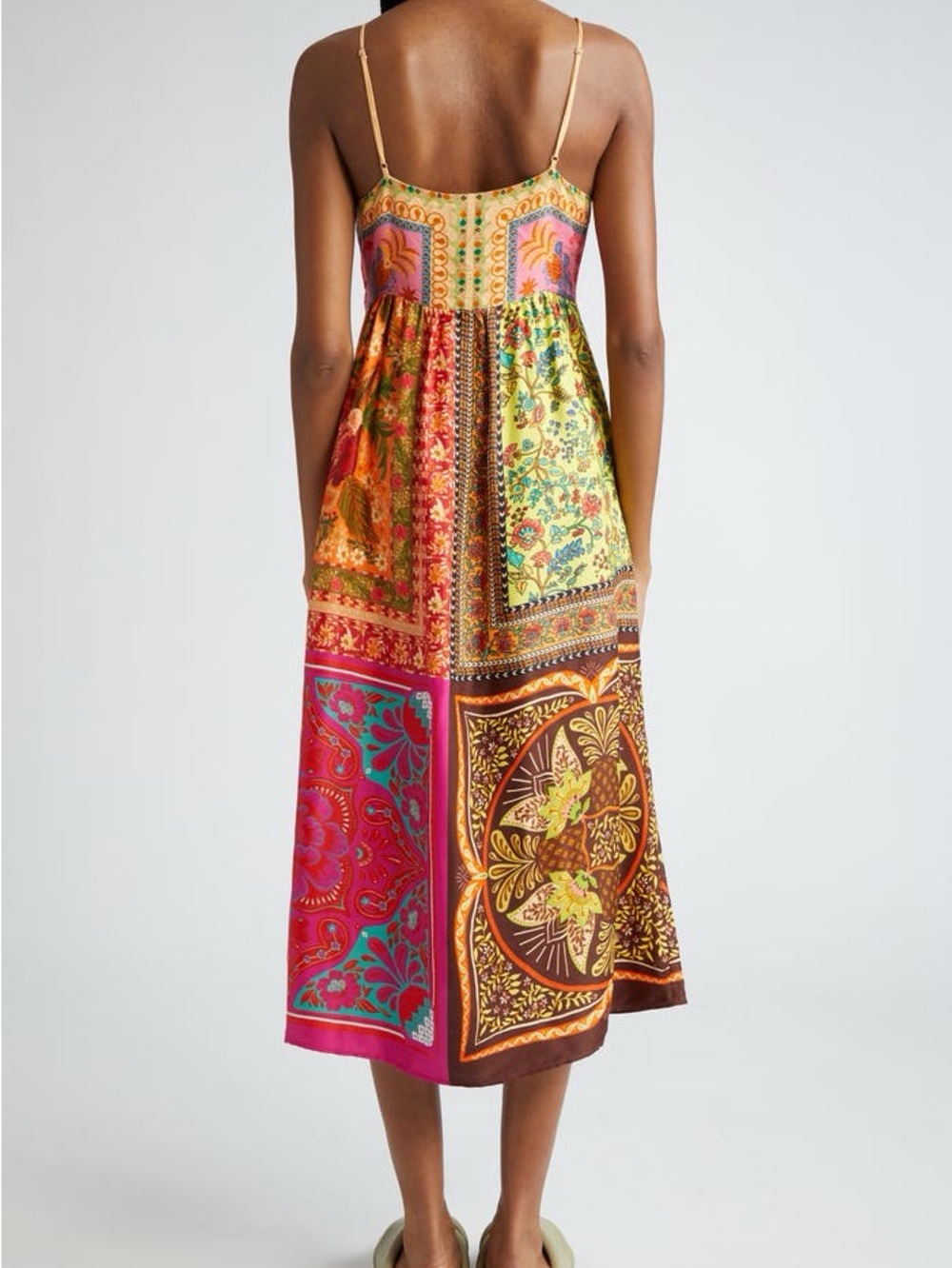 Mixed Scarves Cutout Sundress FARM Rio in size M - Picture 3 of 9